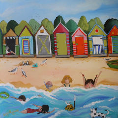 Brighton-Beach-Boxes-Lizzy-Newcomb-Landscape-Art