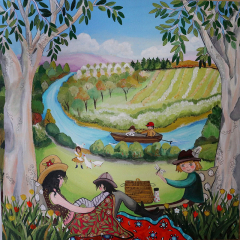 Holiday-Picnic-with-Mum-Lizzy-Newcomb-Landscape-Art